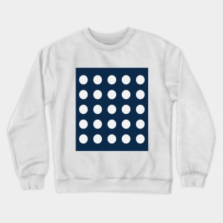 White Dots on Navy Crewneck Sweatshirt